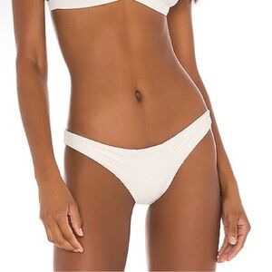 NWT L*Space Eco Chic Sol Classic Bikini Bottom Size S Cream